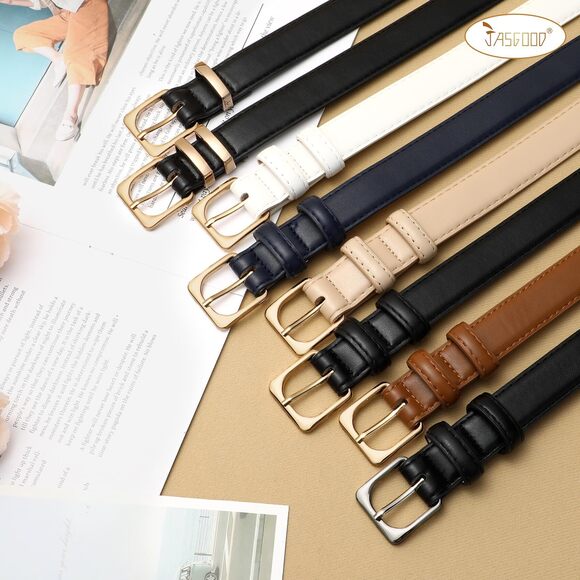 Women Leather Belt For Pants Jeans Casual Fashion Ladies Skinny Leather Waist💙 - Picture 7 of 7